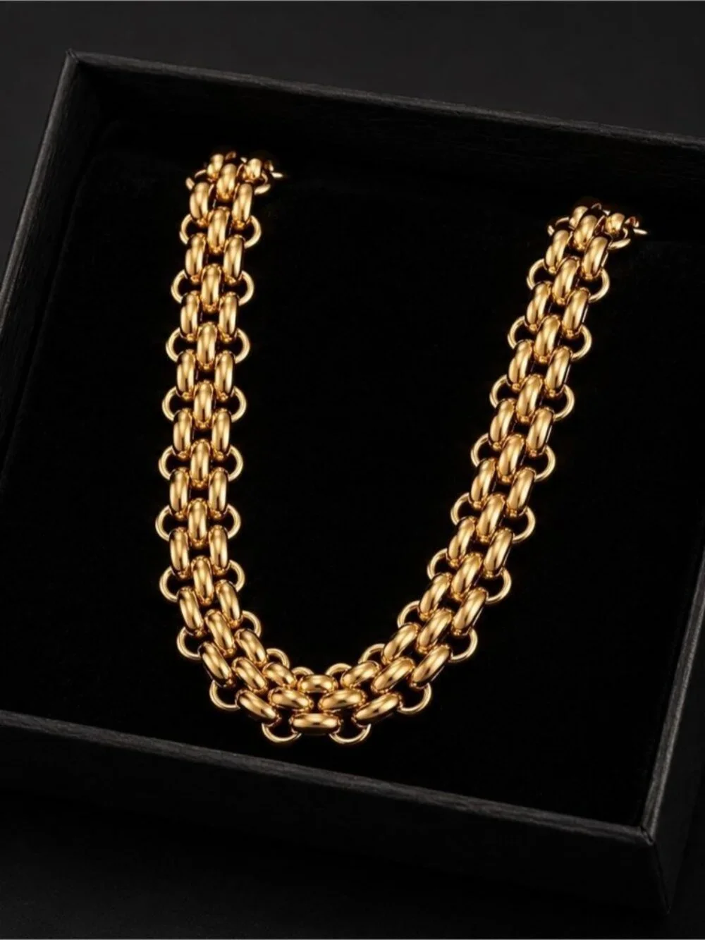 Gold Double-Rope Chain Necklace